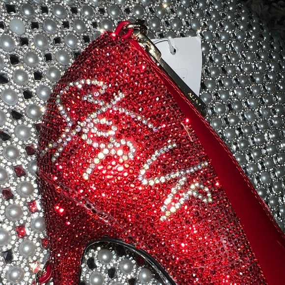RARE NWT ALDO Tessyrazzle High Heel Rhinestone Crossbody Purse Shoulder Bag. - Picture 9 of 13